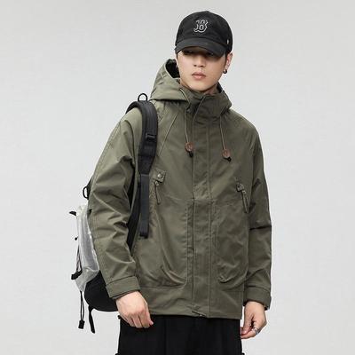 Men's 2024 Waterproof Hooded Windbreaker Jacket for Outdoor, Spring, & Autumn Activities