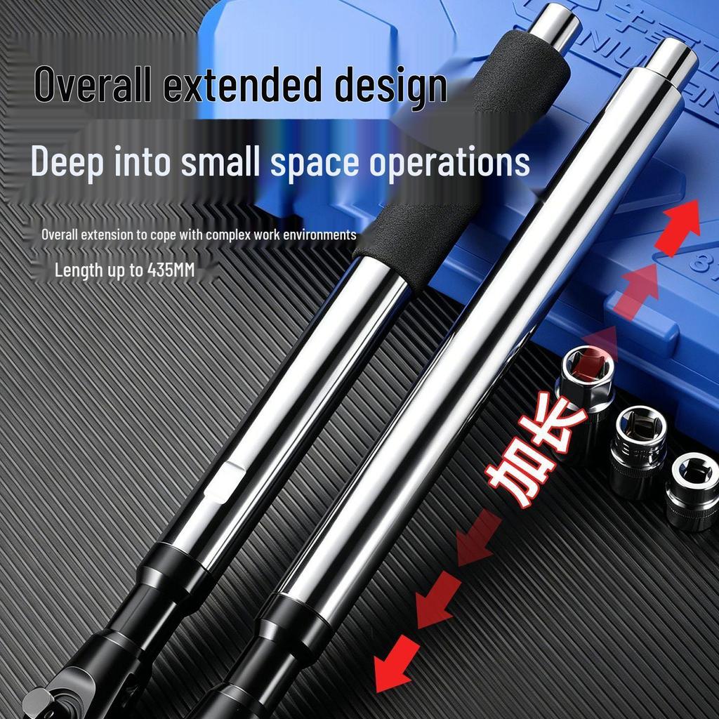 Heavy Duty 72-Tooth Multifunction Ratchet Wrench: Manual, Electric, and Pneumatic Right Angle for Auto Repair
