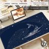 HYBXAXC Simple Black Large Gaming Mouse Pad with Deep Sea Whale Design, Keyboard Mat XXL Desk High-definition Computer Desk Pad