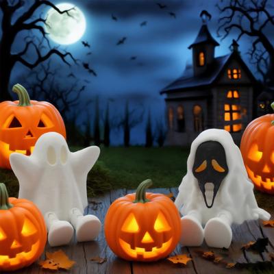 1/3 Pièces Figurine de Fantôme d'Halloween Imprimée en 3D Articulations Mobiles Statue de Fantôme