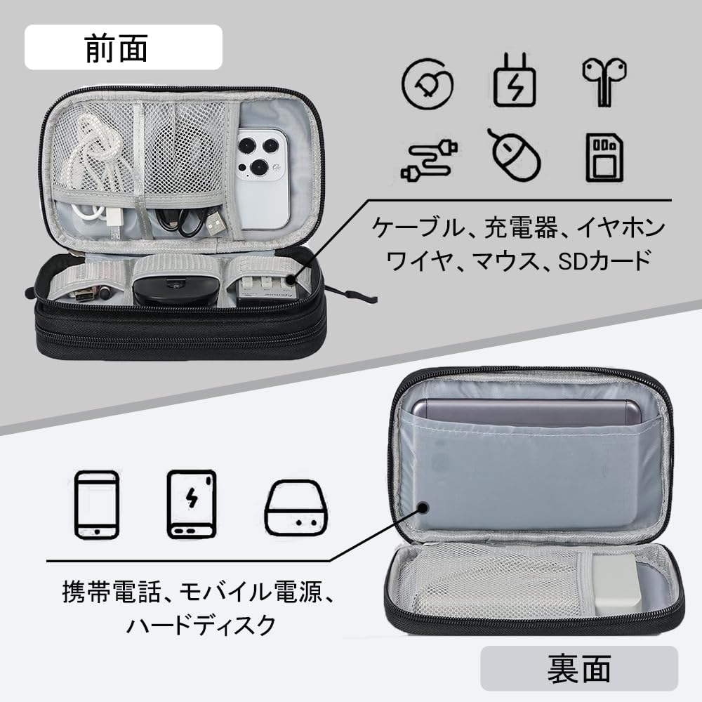 DONGFANGB Multifunkcionális Tároló Kütyü Nagy PC SD Hordozható Kényelmes Utazáshoz Doboz, Tasak, 3-Rétegű, Karcálló, Kapacitás, Porálló,