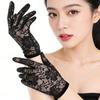 Solid Color Lace Short Gloves High Elasticity Bridal Gloves Elegant Sun Protection Gloves  Outdoor