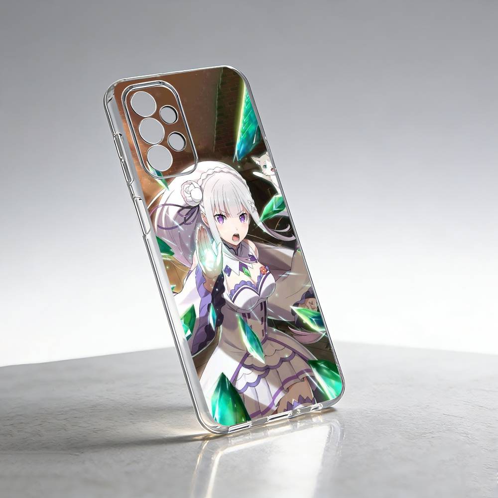 Re  Z-Zero Emilia-a Phone Case For Samsung S25,S24,S21,S22,S23,S30,Ultra,S20,Plus,Fe Transparent Cover
