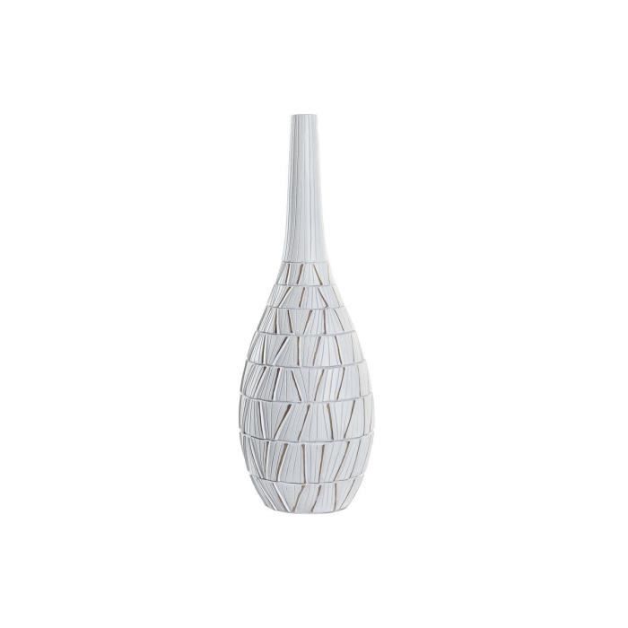 Vase - Design - Moderne - Résine blanche - 50 cm - Élégant et sophistiqué