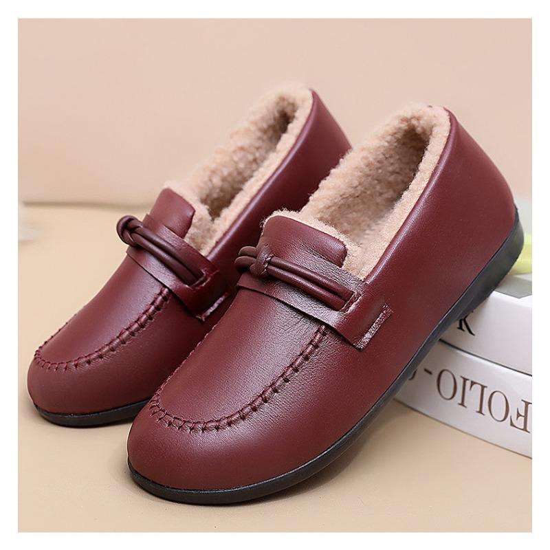 Damen Mode Winter Warm Rutschfest Wasserdicht Zum Hineinschlüpfen Lässig Baumwolle Stiefel