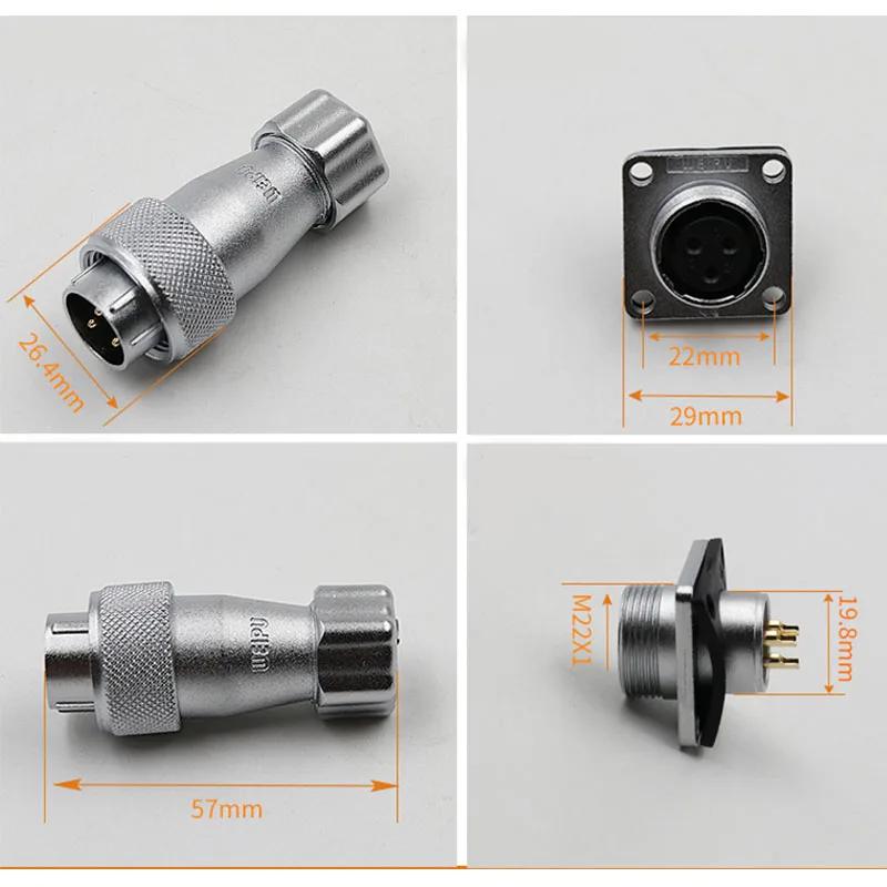 WEIPU WS20 TP+Z M20 Industrial Power Aviation Plug Socket Waterproof Connector 2 3 4 5 6 7 9 12 Pin Screw Lock Panel Connectors
