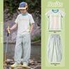 Moonkids Boys' 2026 Summer Quick-Dry UV Protection T-shirt & Pants Set