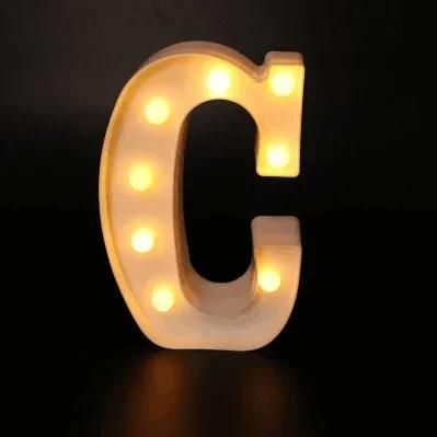 Wedding Decorative Name Number letters LED Lights Luminous Number Lamp Party Baby Bedroom Decoration Home Night Light