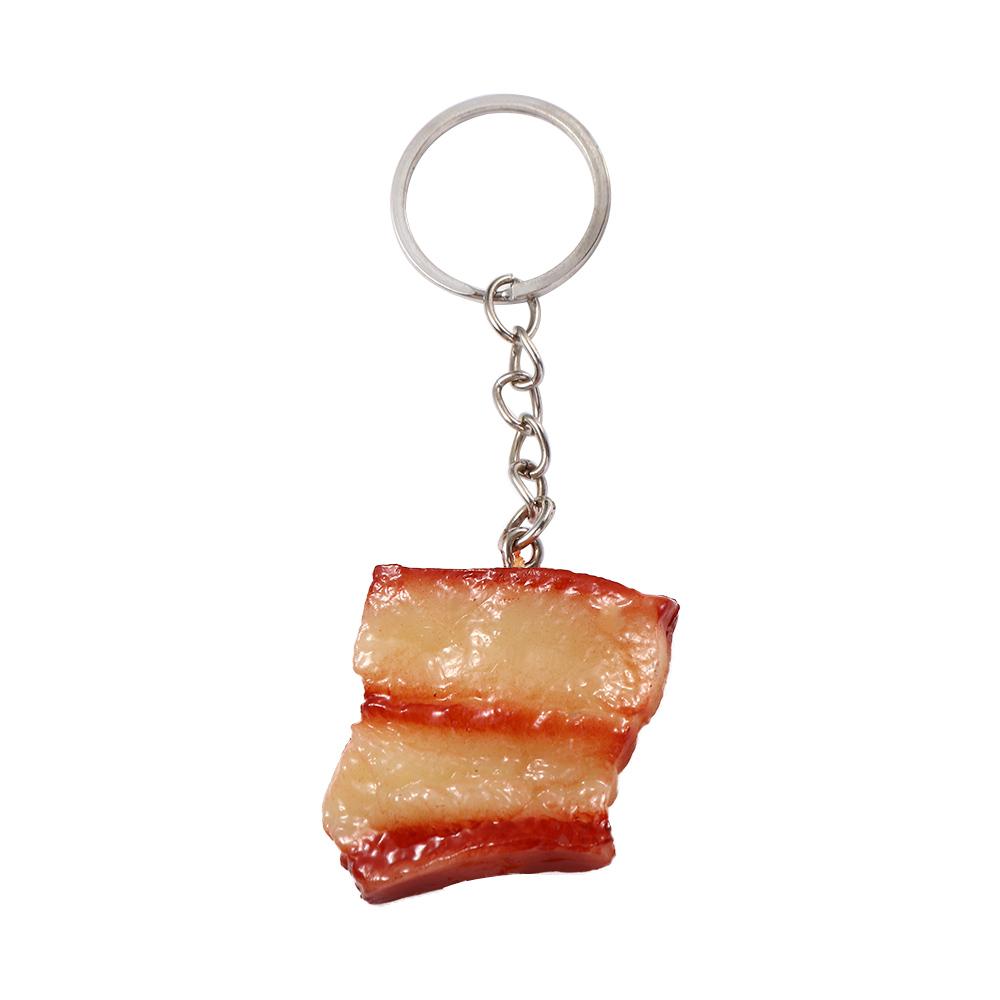 Key Roast Chicken Chicken Wings Drumstick Pork Belly Bag Pendant Fashion Jewelry Fast Food Key Ring Simulation Food Keychains