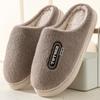 Cotton slippers winter side label letter velvet couple indoor home hair slippers cotton mop household