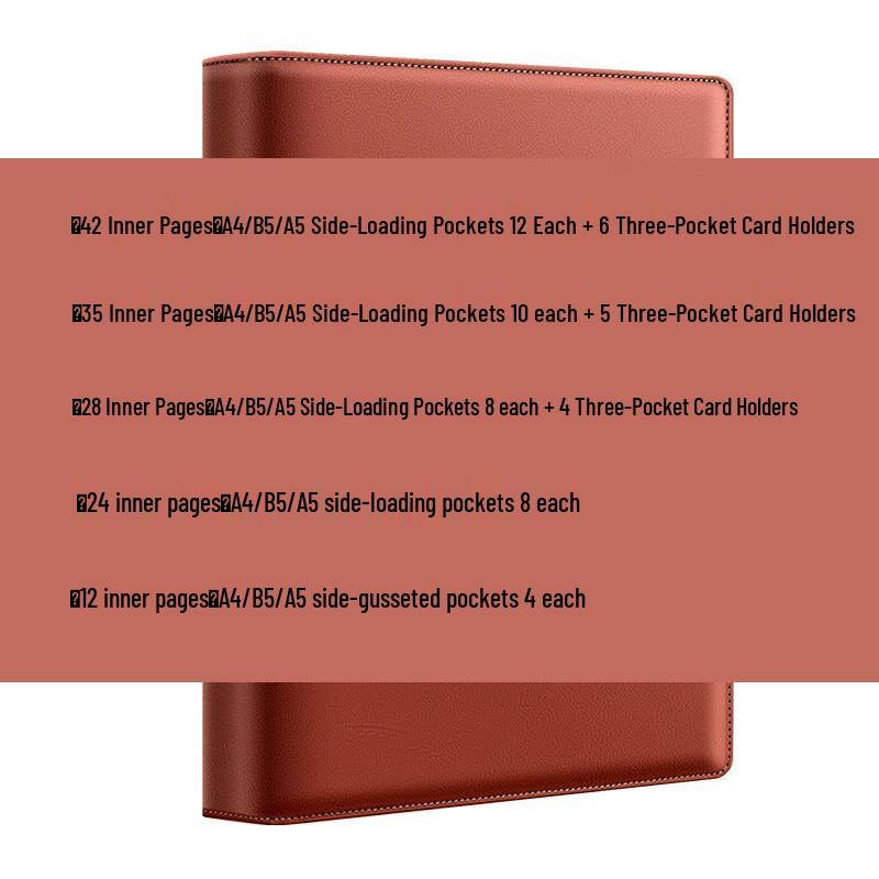 Faux Leather Family Document & Certificate Organizer