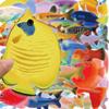 50PCS Cartoon Fish Sticker Transparent PET Laptop Phone Case Decoration iPad Waterproof Sticker