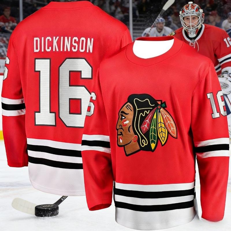 2026 Chicago New Men's Ice Hockey Sport Shirt - Red Breakthrough Edition - Breathable, Quick-Drying Long-Sleeved Shirt Kids