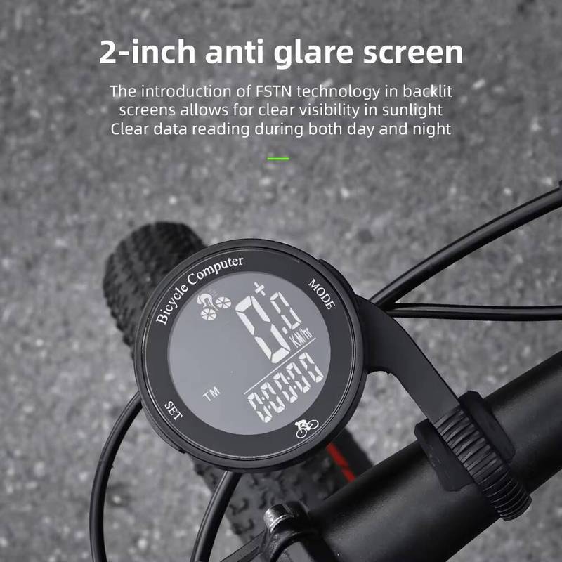 ESLNF Wireless Bike Computer Waterproof Bicycle Odometer Multi Functional LCD Screen Cycling Mountain Bike Speed Meter