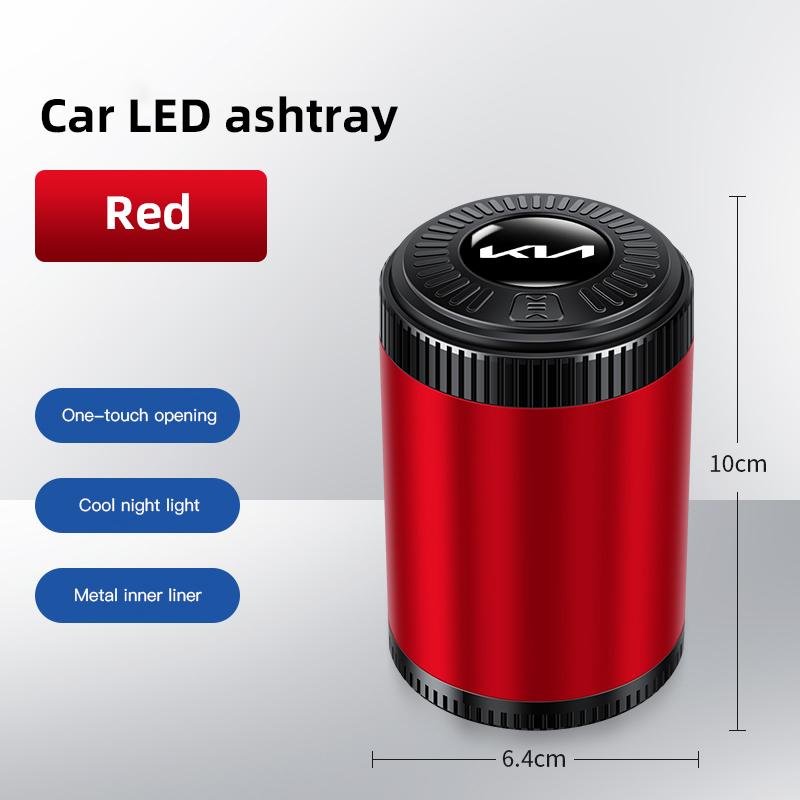 Car Ashtray One Touch Open Portable Ashtray Cup Auto Interiors For Kia Sportage Ceed Picanto ProCeed Niro Morning K7 K5 K8 K3 K9