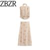 Za Spring and Autumn New Arrivals Women's Clothing Zr European and American Style Fashion Beaded Top Mesh Skirt 4813832 8313833