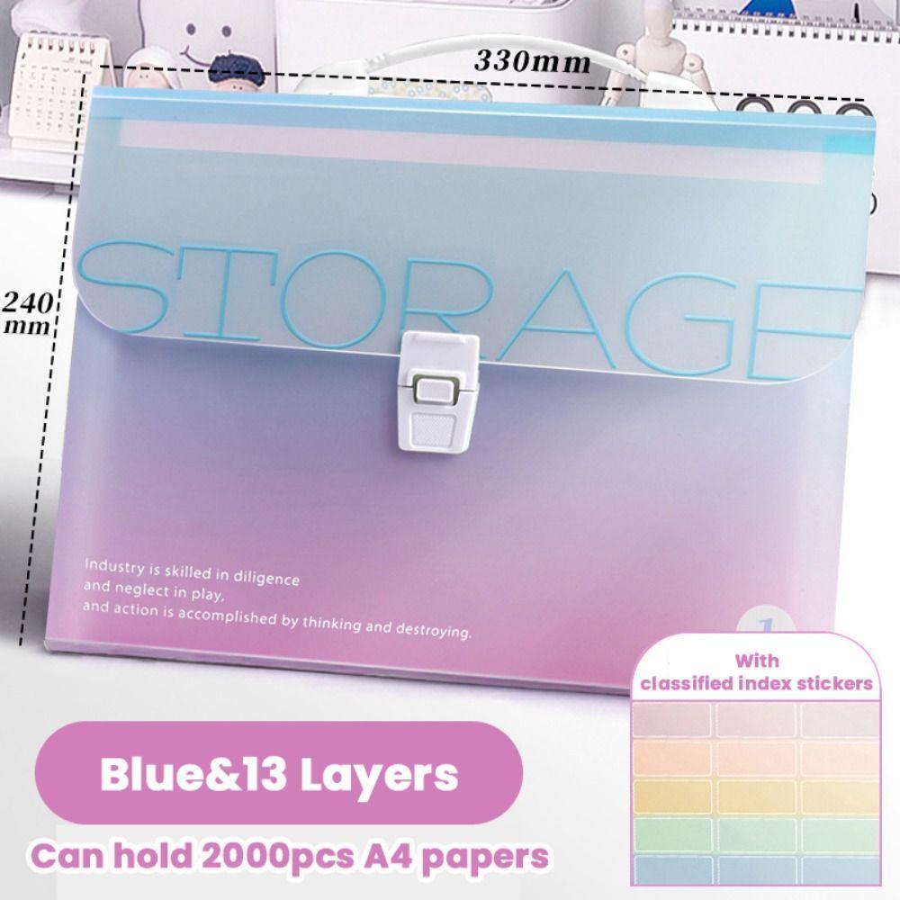 Waterproof Organ Bag 13 Pockets Document Bag Creative File Organizer School Office