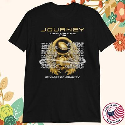 Journey Freedom 50th Anniversary Tour Cotton Black All Size Tee Shirt TT96 Unisex T-Shirt