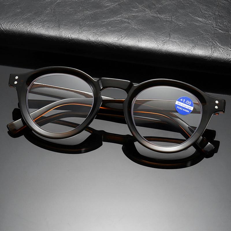 Vintage Reading Glasses Clear Eyewear for Women Blue Light Blocking Classic Round Spectacles Eye Protection
