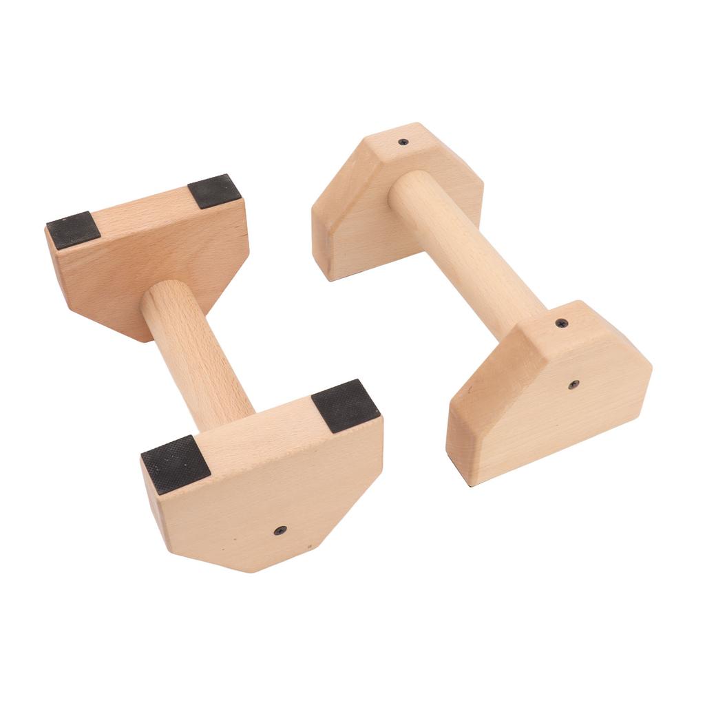 2pcs Wooden Push Up Handles Anti Slip Pushup Bar Handstand Parallettes Bars for Indoor Outdoor 30cm   11.8in