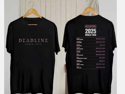 BlackPink Deadline Concert Tee Deadline Black Pink World Tour 2025 Shirts