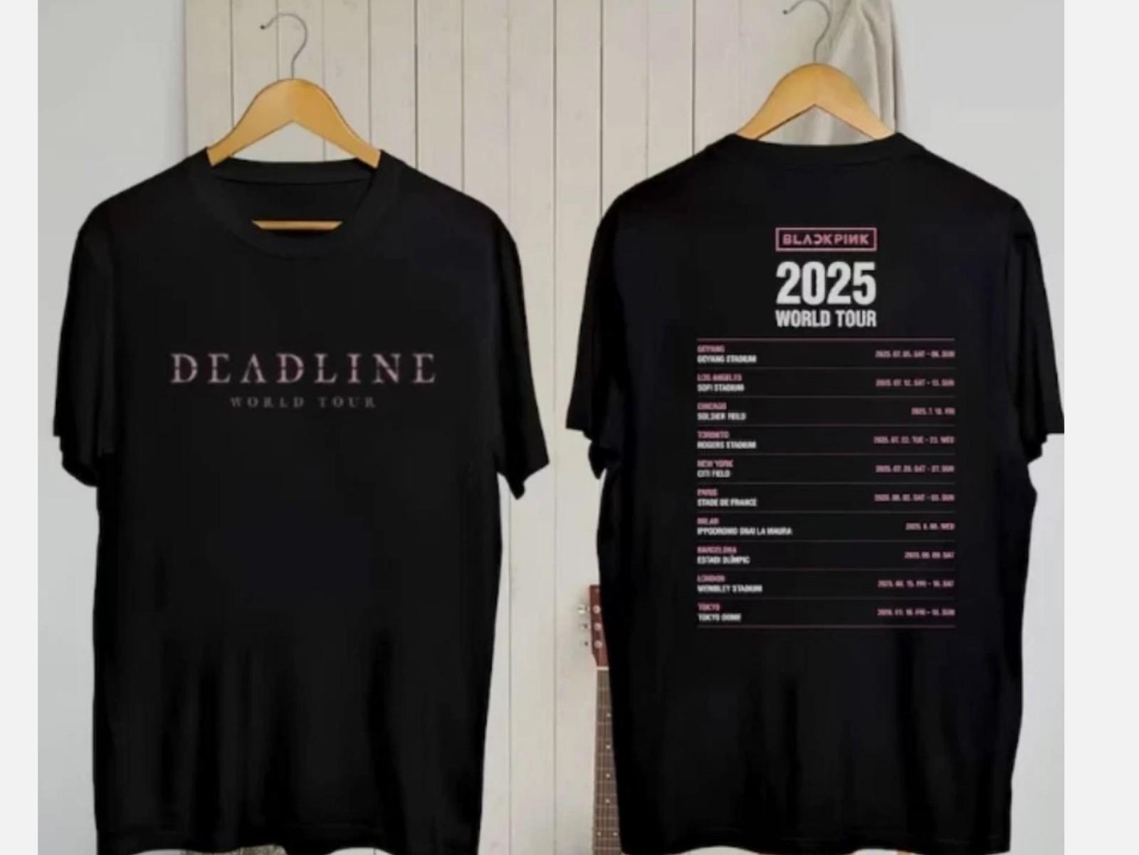 BlackPink Deadline Concert Tee Deadline Black Pink World Tour 2025 Shirts M