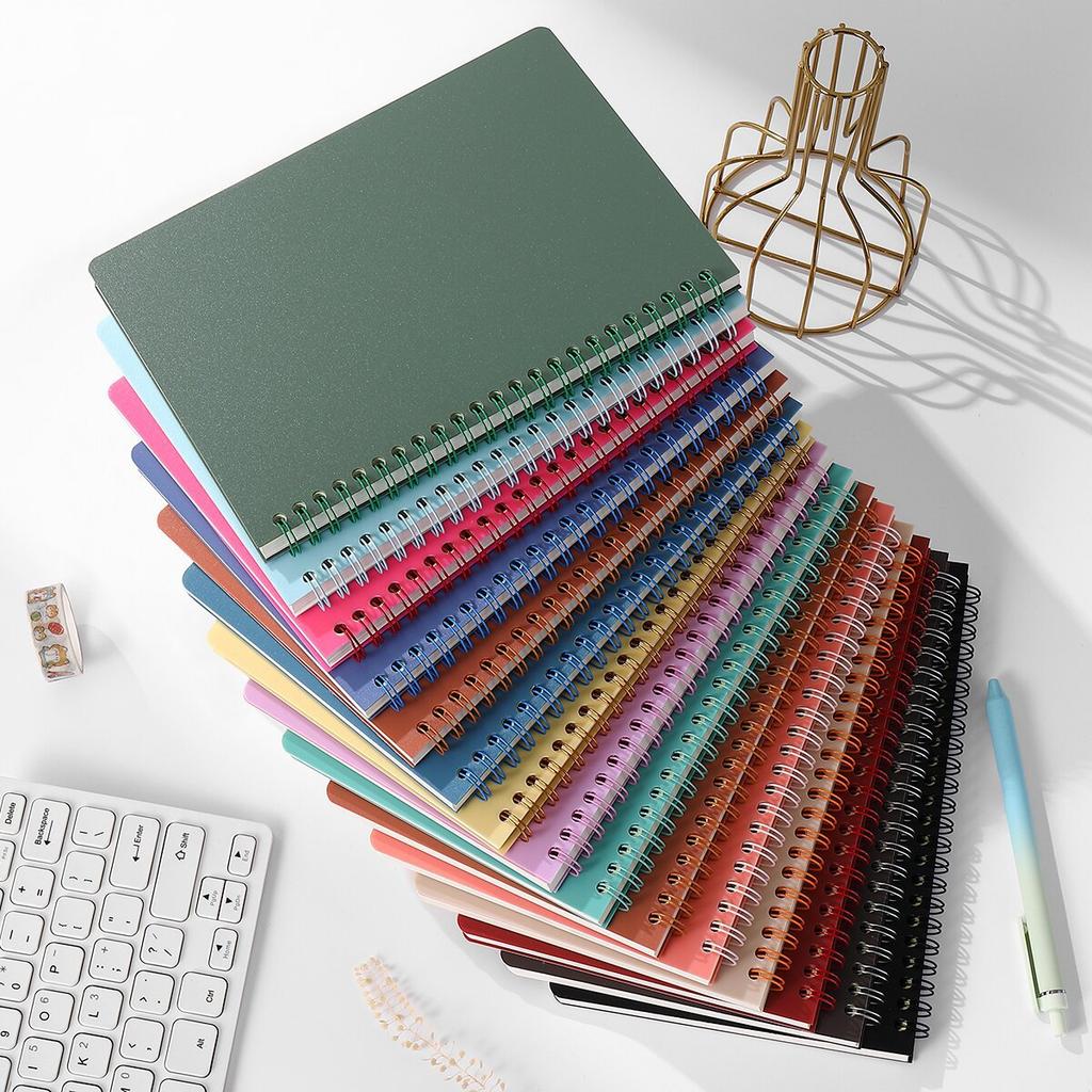 A5 Spiral Notebook 160 Pages, Thick Paper Eye Protection Lined, Writing Notebook for School College Office Diary