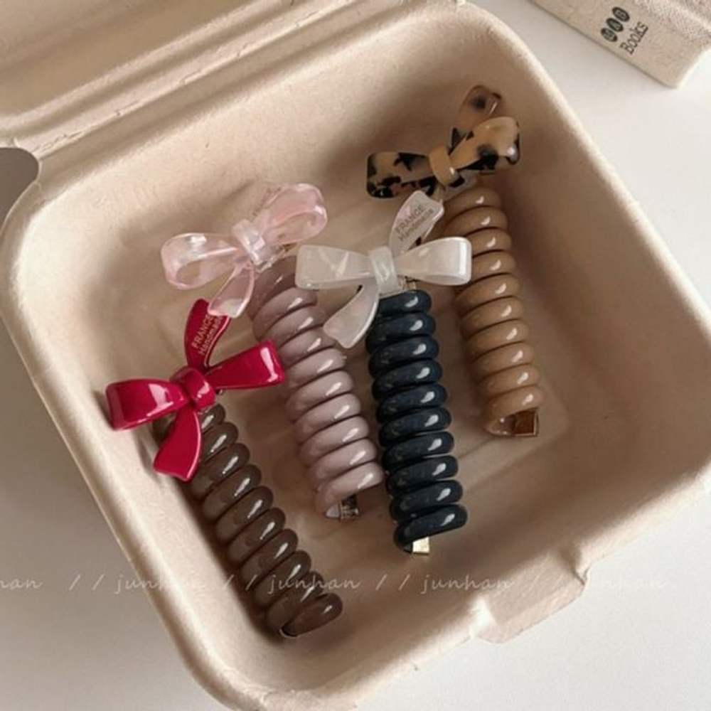 

Базовая резинка для волос из телефонного шнура wine