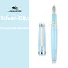 JINHAO 82 Fountain Pen Gold Trim Acrylic Barrel Silver Clip for Writing Calligraphy Signature School Office Supplies Stationery
