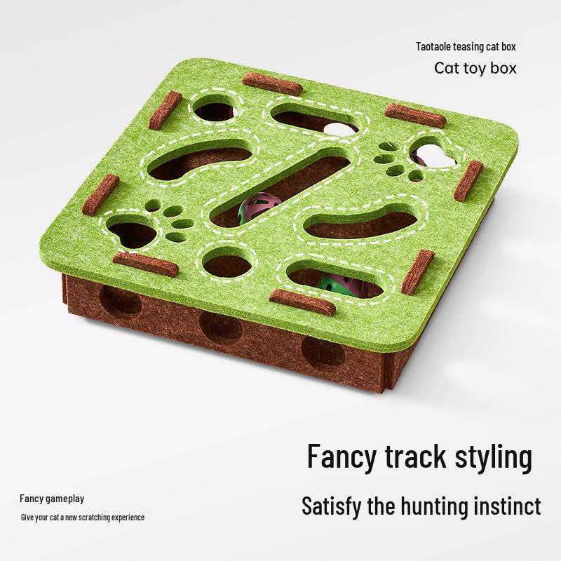 Cat Toy: Interactive Maze Ball with Bell for Stress Relief & Intelligence Training
