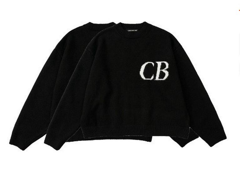 Men's American Style Embroidered Jacquard Sweater - Round Neck, Loose Knit, Autumn/Winter Fashion