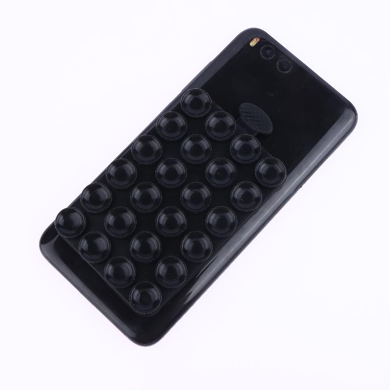 1 ks Nástěnný protiskluzový a pevný Líný držák na mobilní telefon Multifunkční silikonový Super silná oboustranná přísavka