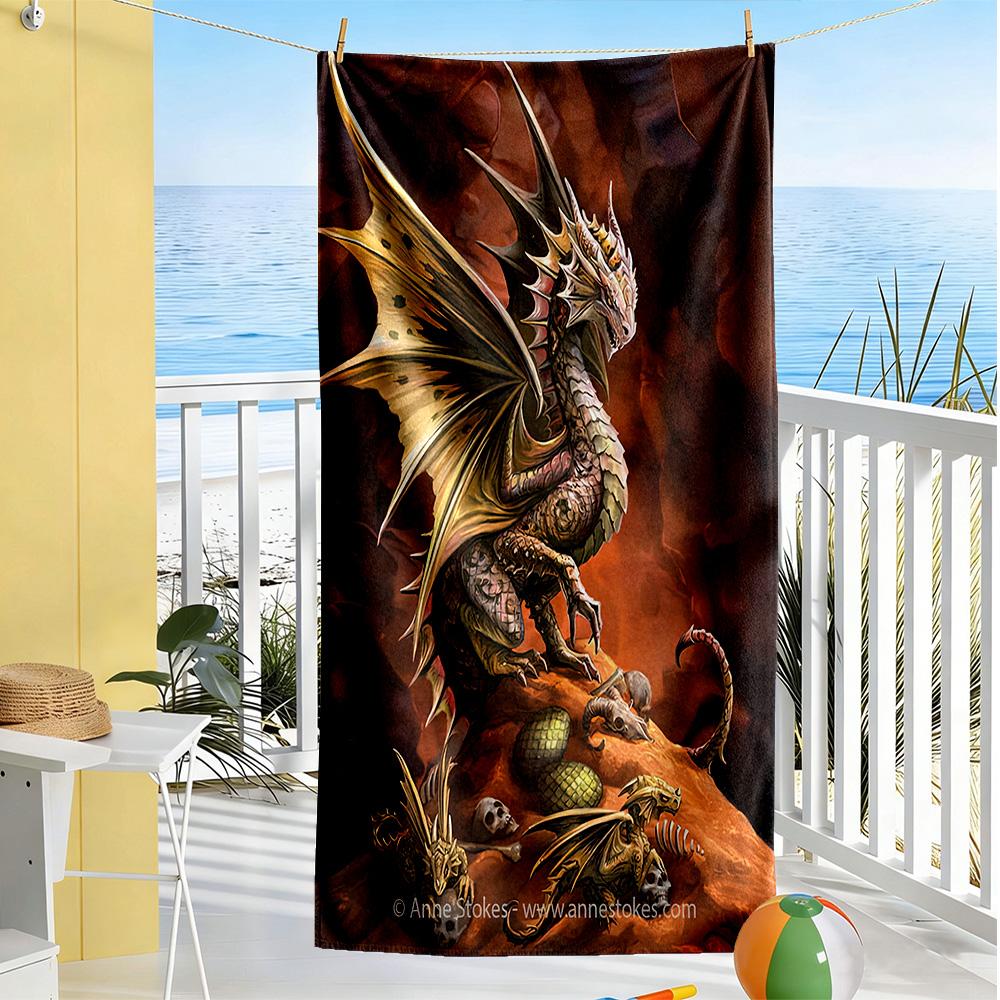 Gothic Style Beach Towel High Absorbency & Quick-Dry Comfortable Lightweight Perfect for Traveling Yoga Camping and Swimming