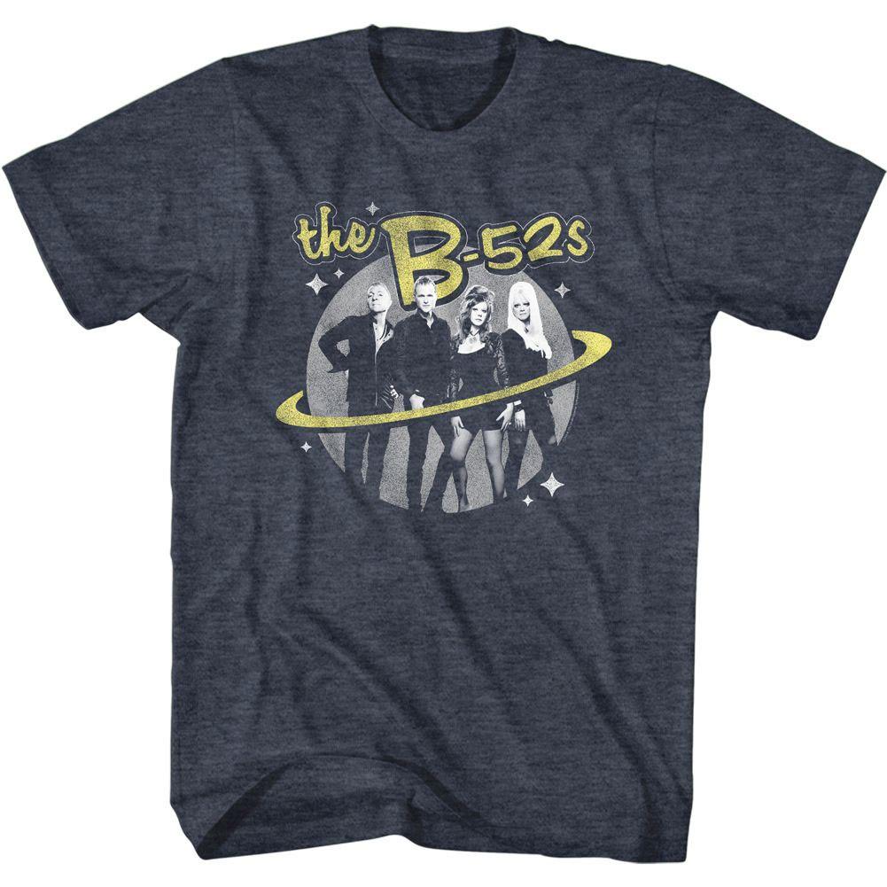 Men s B52s Logo And Planet T-shirt X-Large Navy Heather S