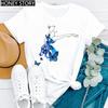Gymnastik Ballerina Tänzerin T-Shirt Aquarell Gymnastik Ballett Tänzerin Druck T-Shirt Frauen Grafik T-Shirts Ästhetische Kleidung