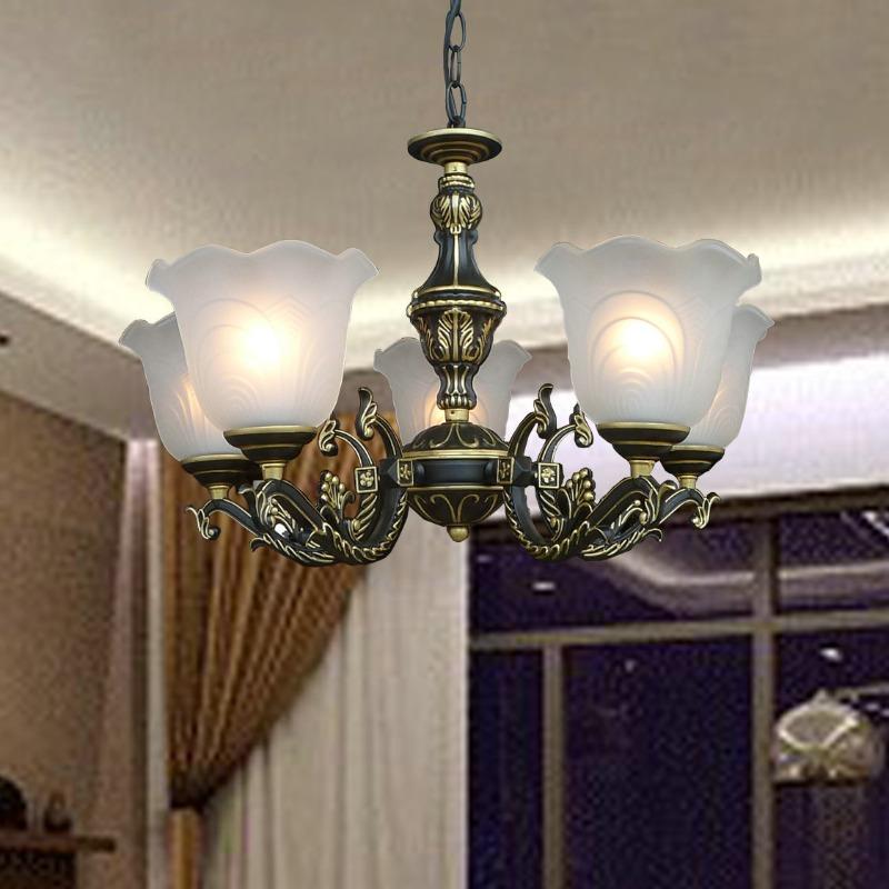 Living Room Pendant Lamp Luxurious Atmospheric Simple Retro and Personalized LED Lighting Fixtures