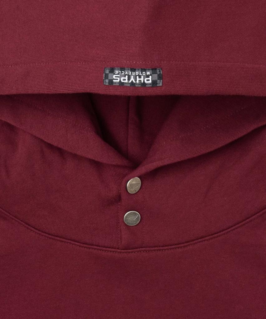 PHYPS MOTORCYCLE Honda Small Wing Rivet Point Hoodie Burgundy