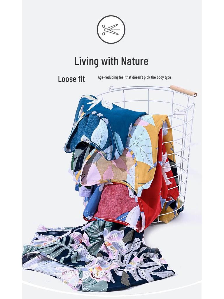 Women's Plus Size Summer Cotton Pajama Set for Middle-Aged & Elderly - Short-Sleeved Homewear Suitable for Outdoor Wear