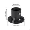 Round Post Floor Flange Powder Coated Anchor Reinforced with Set Screws for
