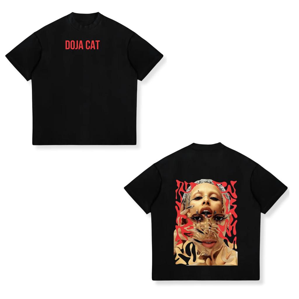 Doja Cat Wearing Sam Hyde Inspired Internet Meme T Shirt Unisex Women Hip Hop Oversized Tshirt Unisex Cotton Tees Unisexs Streetwear
