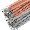 Grounding Cable: 2.5 Sq. Mm Soft Copper Jumper Wire for Distribution Box, Braided Flat Connector Tape.