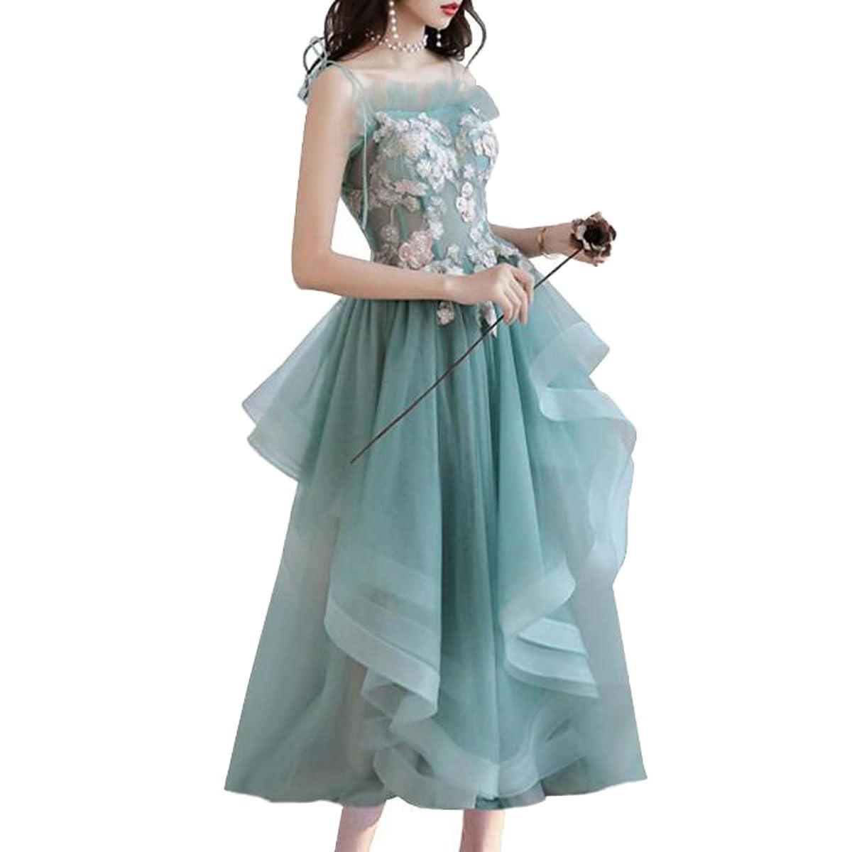 

CHUMO Вечерняя вечеринка Плюс Вышитое цветочное Элегантное и стильное Формальное платье для и приемов Размер [DYIOPMFGZ] Женское платье, Платье, Размер, Тюль,