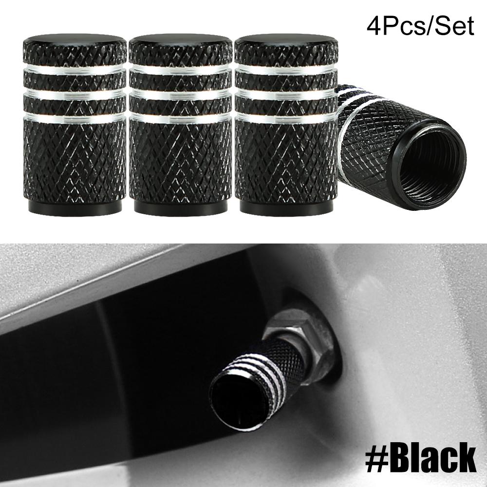 4Pcs/Set Tire Stem Valve Caps Aluminium Car Dustproof Caps Tire Wheel Stem Air Valve Caps