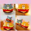 Jerry Tom And Burger Shaped Plush Toy Cute Cartoon Doll Kids Gifts Birthday
