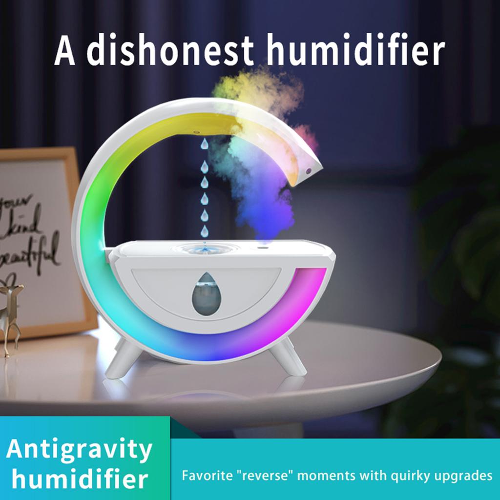 Anti Gravity Humidifier 800ml Cool Mist Light Home Office Humidifier Moisturizing Water Drop Levitating Countercurrent Humidifier