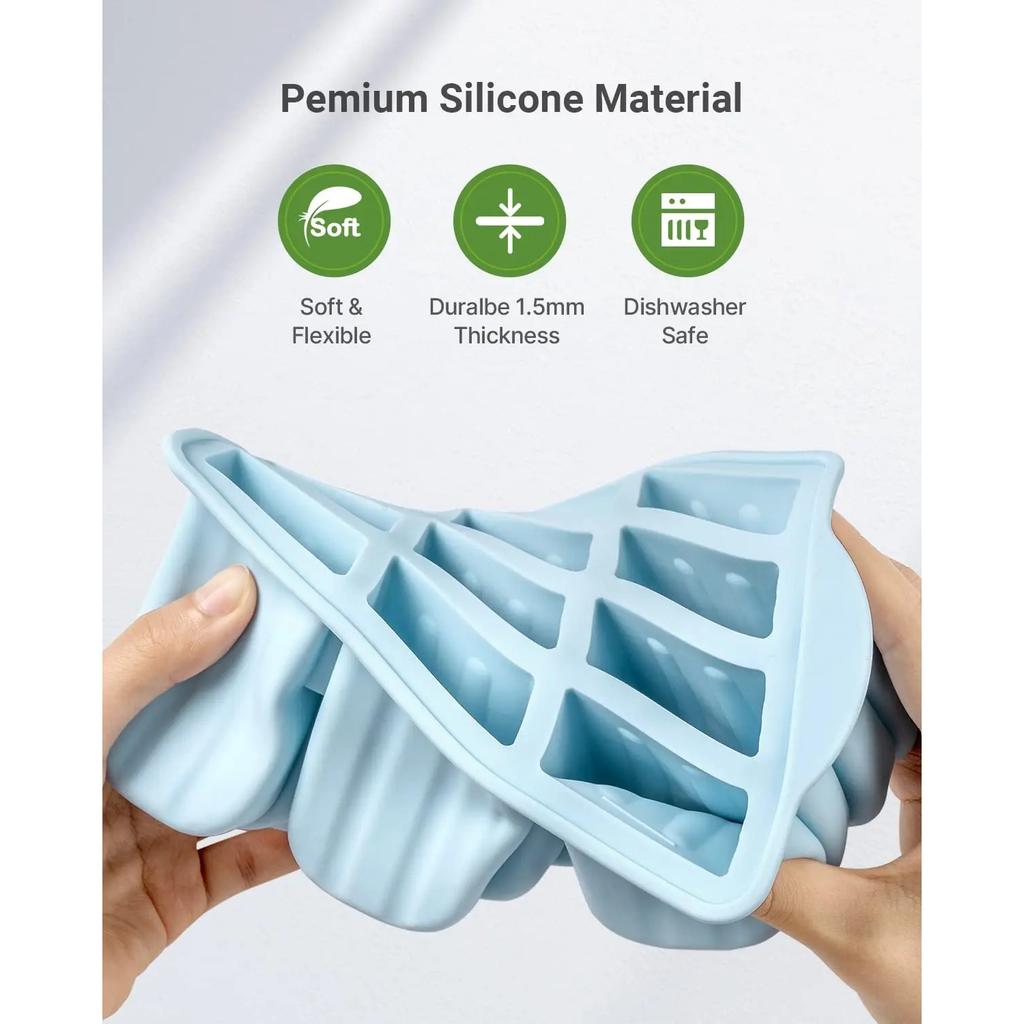 9/10/12 Grid Popsicles Molds Summer DIY Silicone Ice Cream Tools With Wooden Sticks Easy-Release BPA-free for Kitchen Accessorie