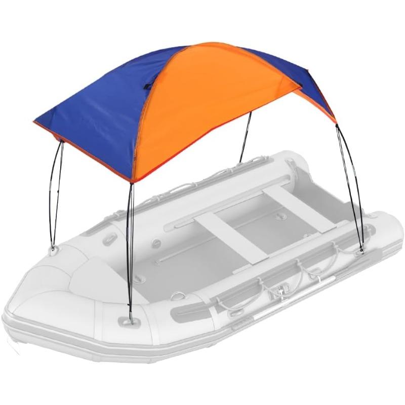 Тент для лодки, Тент-навес от солнца для парусной лодки, Тент для рыбалки и кемпинга, Верхний тент от солнца для надувной лодки, плота, каяка, лодки(68351 Навес (4 человека)) 140cm*120cm