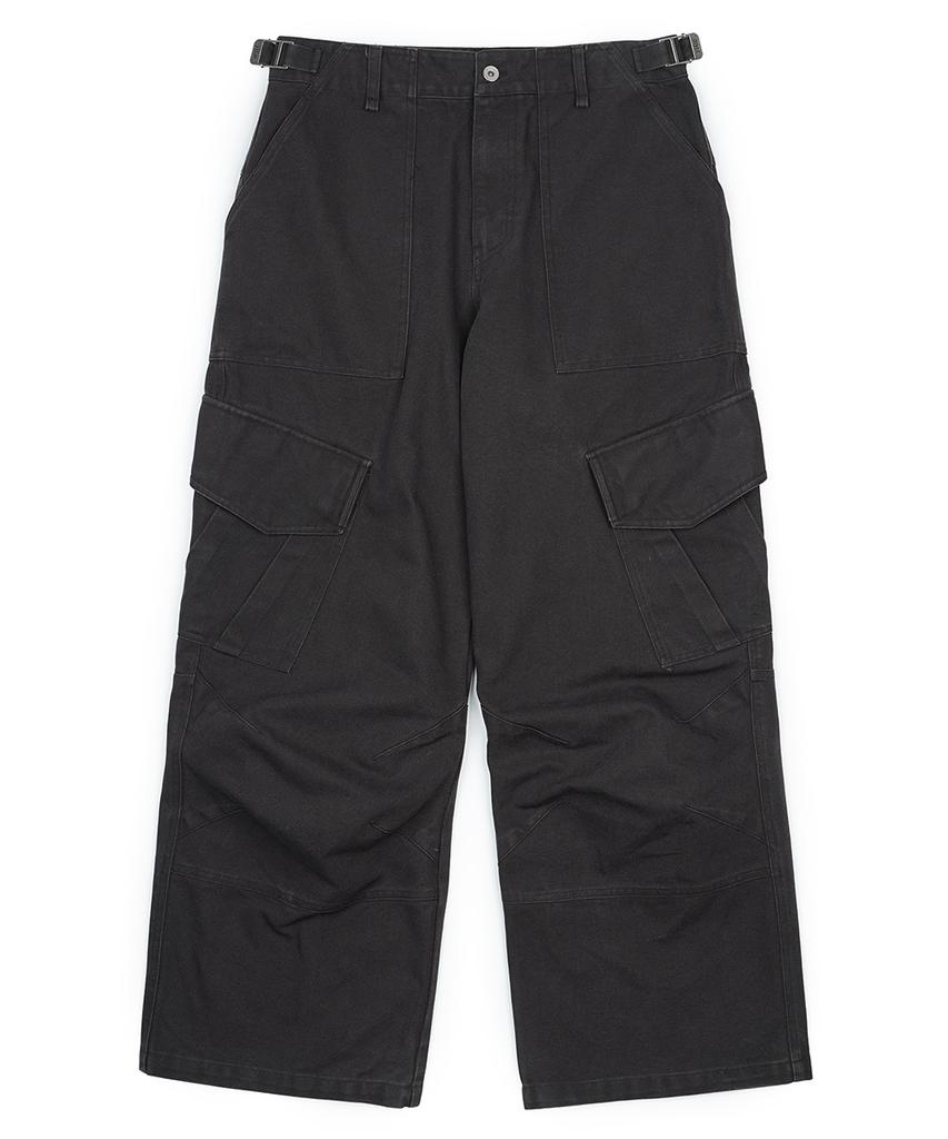 YIYAE Oxford Panel Cargo Pants _ Vintage Charcoal