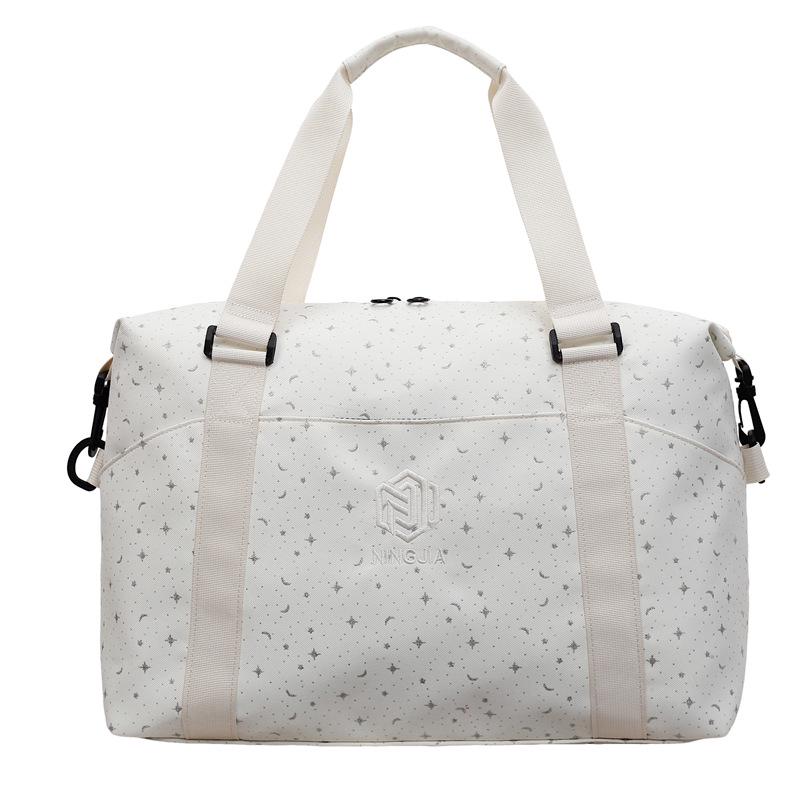Large Capacity Travel Gym Bag with Wet/Dry Compartments, Women's Handheld Luggage Storage Bag