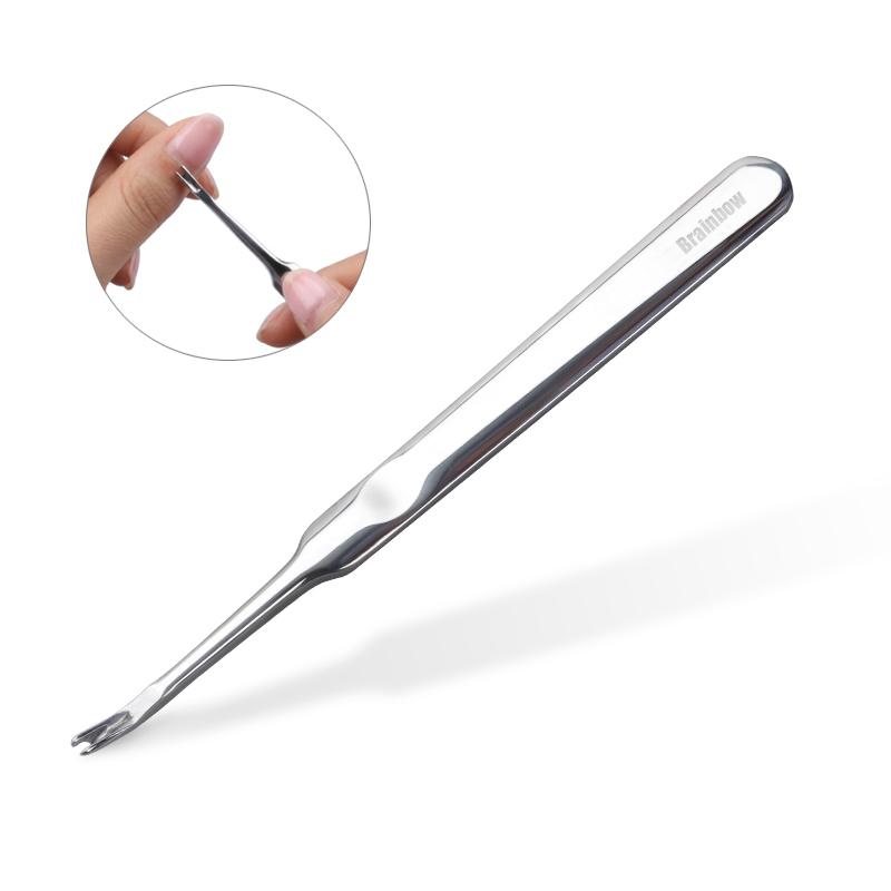 Cuticle Pusher Professional Stainless Steel Nail Cuticle Remover Callus Dead Skin Fork Nail Manicure Pedicure Tools
